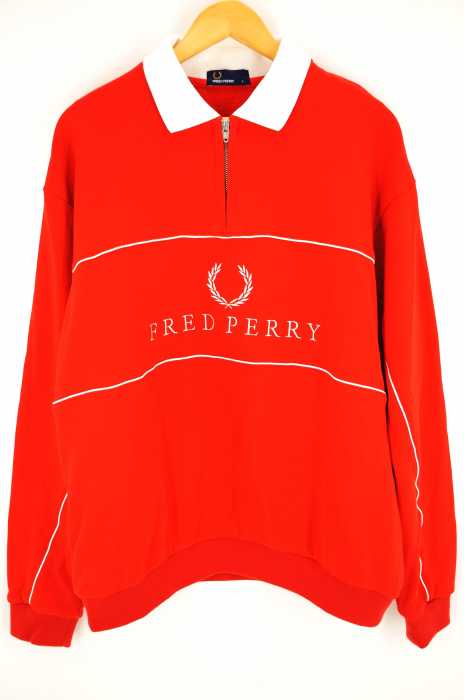 FRED PERRY×AMERICAN RAG CIE （フレッドペリー×アメリカンラグシー） 襟付きハーフジップスウェット メンズ トップス