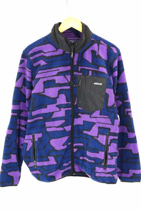STUSSY （ステューシー） GEO CAMO JACKET  総柄ジップアップフリースジャケット メンズ トップス