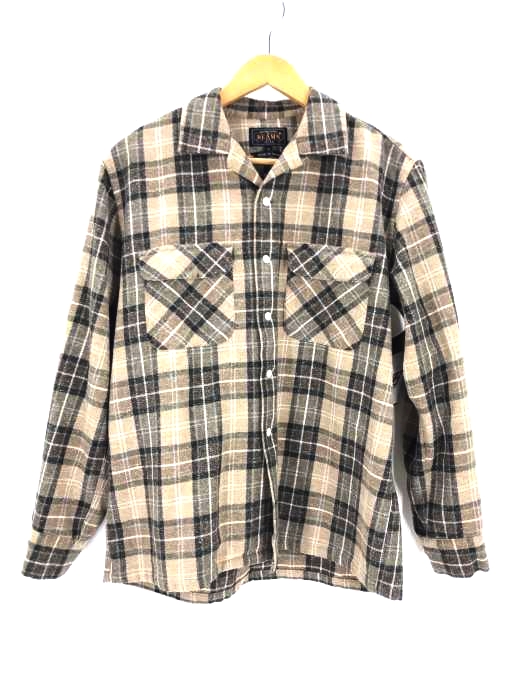 BEAMS＋（ビームスプラス） オープンカラーチェックシャツ メンズ トップス