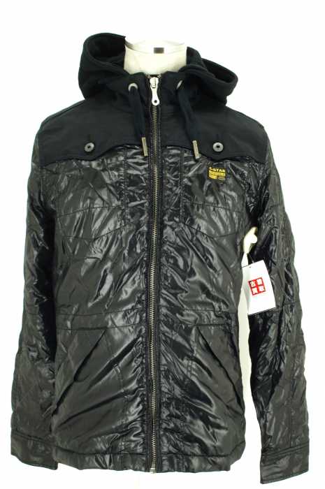 G-STAR RAW （ジースターロー） NORDIC HOODED OVERSHIRT L/S デニム切替フーデッド メンズ アウター
