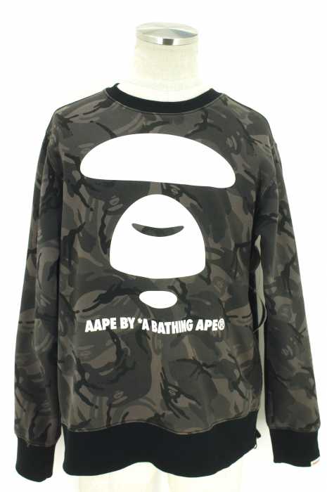 A BATHING APE （アベイシングエイプ） AAPE CREW NECK SWEATER スウェット メンズ トップス