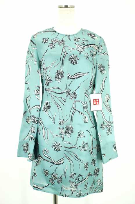 3.1 phillip lim (スリーワンフィリップリム) 16SS フラワー総柄フレアスリーブシルクドレス レディース ワンピース