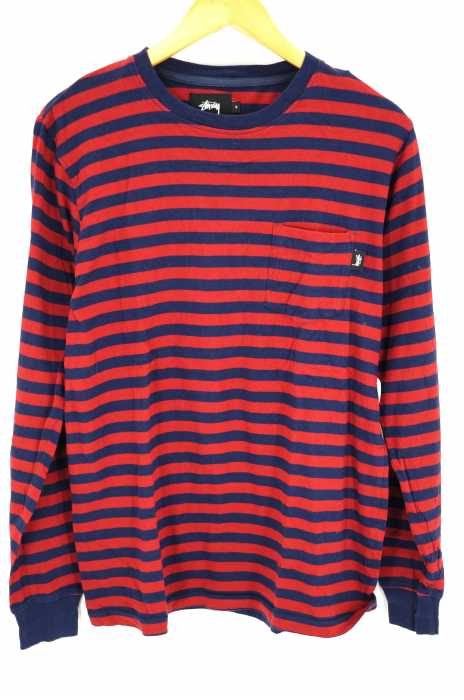 STUSSY (ステューシー) 胸ポケットボーダーTシャツ メンズ トップス