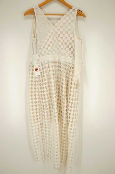 DIANE VON FURSTENBERG （ダイアンフォンファステンバーグ） ASYM SLV LACE WRAP ダイヤモンドメッシュラップワンピース レディース ワンピース