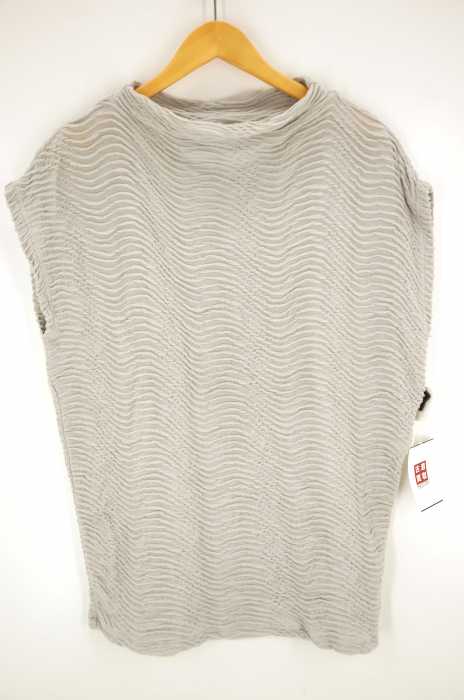 Plantation（プランテーション） 19SS  モックネックノースリーブウェーブニット レディース トップス