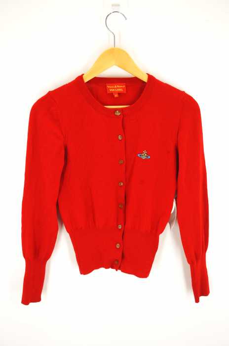 Vivienne Westwood RED LABEL （ヴィヴィアンウエストウッドレッドレーベル） オーブ刺繍入りニットカーディガン レディース トップス