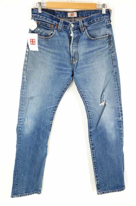 Levi's (リーバイス) 501 STRAIGHT LEG BUTTON-FLY ダメージ加工 メンズ パンツ