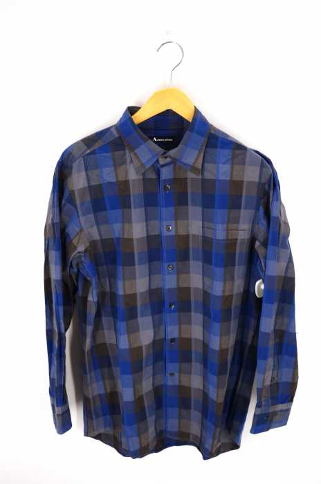 AQUASCUTUM (アクアスキュータム) ブロックチェックコットンシャツ メンズ トップス