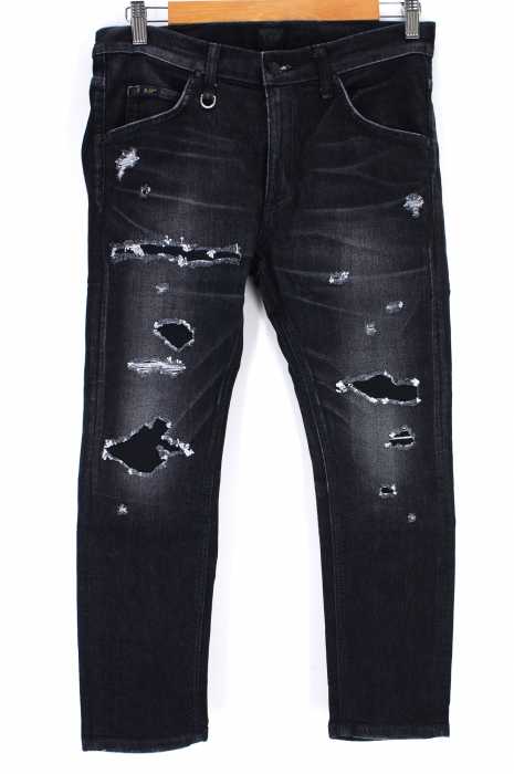 nano universe × LEE （ナノユニバース × リー） クラッシュ加工デニムパンツ メンズ パンツ