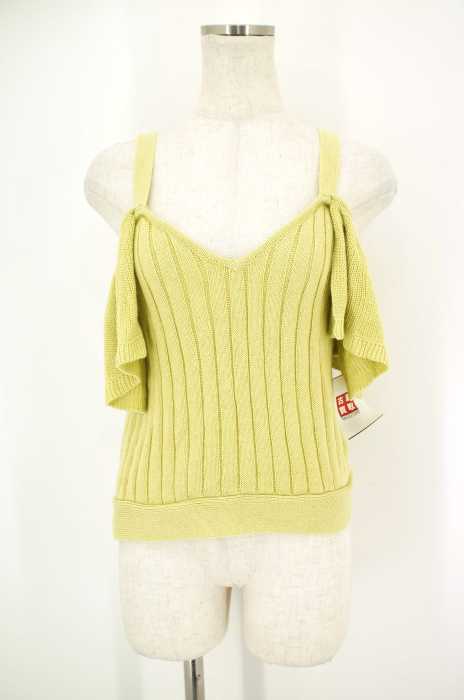 w closet (ダブルクローゼット) リネン混オフショルダーニットトップス レディース トップス