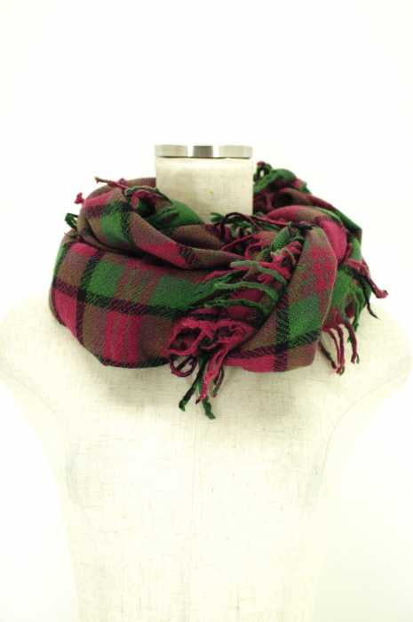 Vivienne Westwood （ヴィヴィアンウエストウッド） チェック柄フリンジマフラー レディース ファッション雑貨