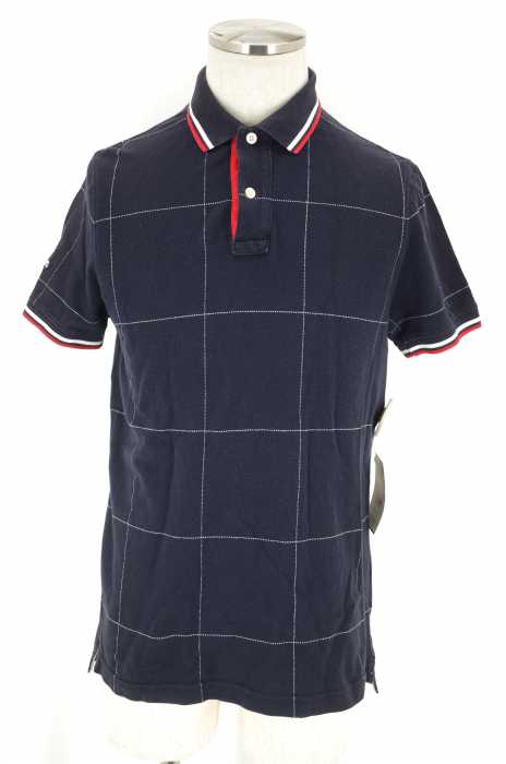 TOMMY HILFIGER (トミーヒルフィガー) 格子柄 SLIMFIT 半袖ポロシャツ メンズ トップス