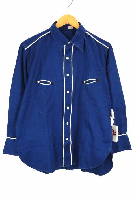 YOUNG & OLSEN （ヤングアンドオルセン） SATIN WESTERN SHIRT パイピングシャツ メンズ トップス