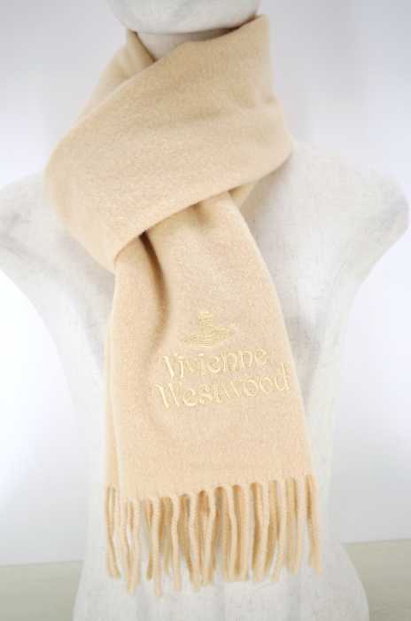 Vivienne Westwood Accessories（ヴィヴィアンウエストウッド アクセサリー） ロゴ刺繍ウールマフラー レディース ファッション雑貨