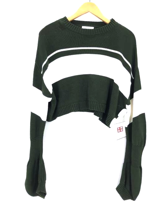 CHIN MENS（チンメンズ） ショート丈ボーダーニット メンズ トップス  