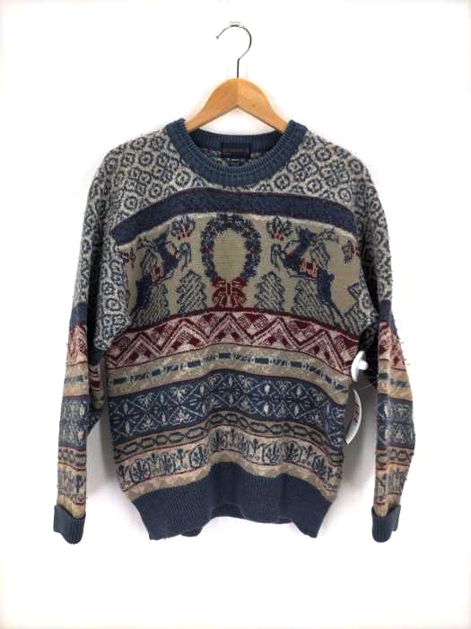 USED古着（ユーズドフルギ） lougraham 総柄ニット メンズ トップス