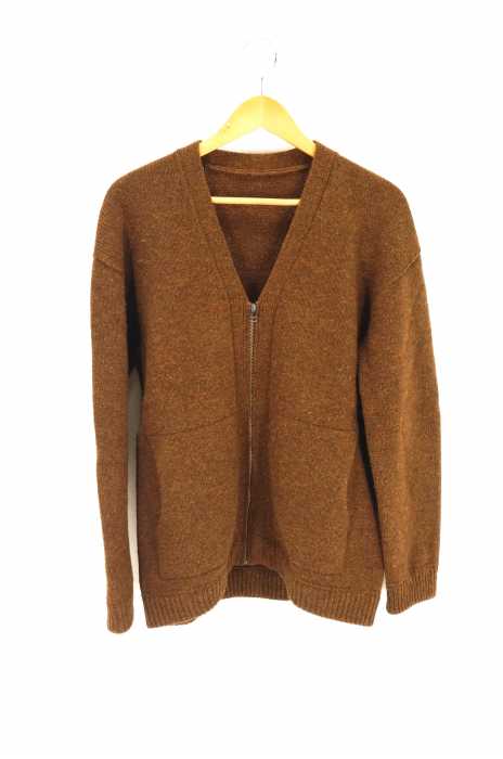 crepuscule （クレプスキュール） Whole Garment V/N Zip Cardigan ジップ シェットランドウール メンズ トップス
