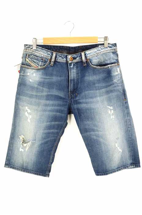 DIESEL (ディーゼル) クラッシュ加工デニムハーフパンツ メンズ パンツ