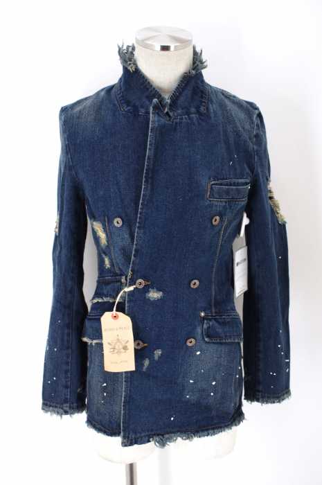 BONDS＆PEACE （ボンズアンドピース） 15AW　ダメージ加工デニムコート メンズ アウター