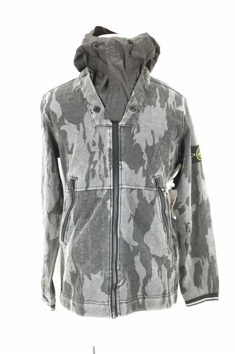 STONE ISLAND (ストーンアイランド) Camoflage Parker アームロゴワッペンフード付きジップアップブルゾン メンズ アウター