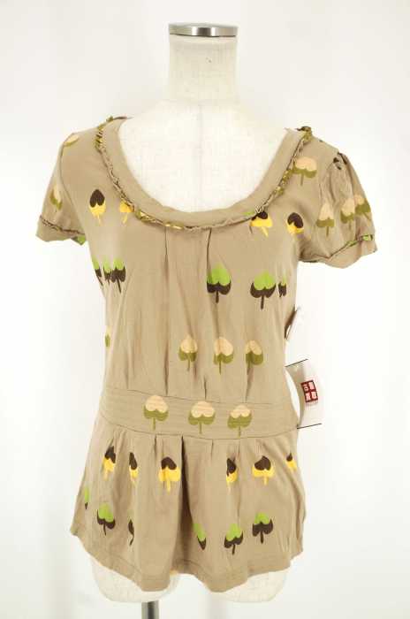 Marc by Marc Jacobs (マークバイマークジェイコブス) 総柄フリルカラー半袖Tシャツ レディース トップス