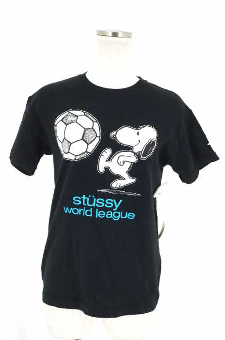 STUSSY×PEANUTS (ステューシーピーナッツ) キャラクターコラボ プリント半袖Tシャツ レディース トップス