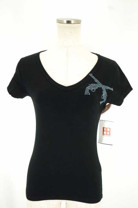 roar（ロアー） フロントブルースワロクロスガンVネックTシャツ レディース トップス