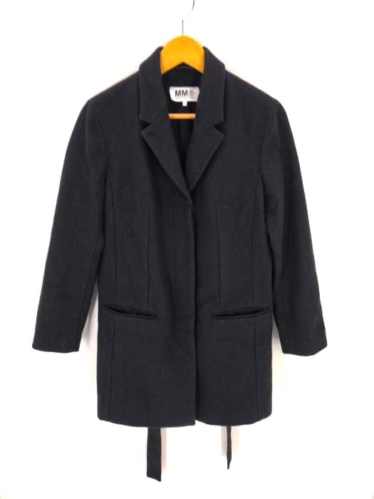 MM6 Maison Margiela（エムエムシックス メゾンマルジェラ） 12AW ベルテッド メルトンシングルチェスターコート レディース アウター