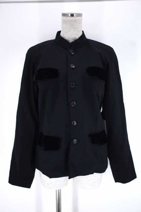 robe de chambre COMME des GARCONS（ローブドシャンブルコムデギャルソン） AD1994　ベロア切替マオカラージャケット レディース アウター