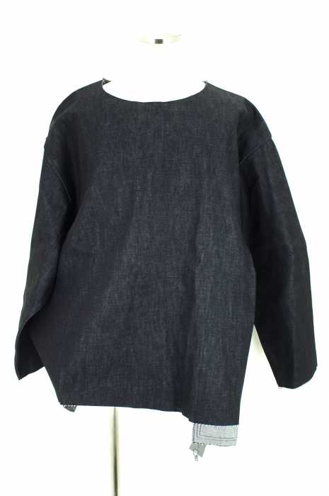 BODYSONG.(ボディソング) DPULL2 ビッグシルエット裾ジップデニム メンズ トップス