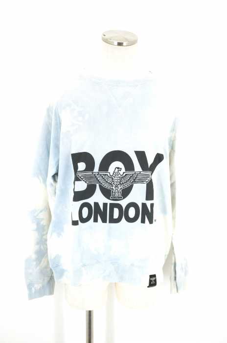 BOY LONDON （ボーイロンドン） プリントスウェットプルオーバー　ケミカルブリーチ メンズ トップス