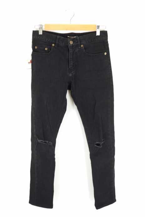 SAINT LAURENT PARIS （サンローランパリ） D02 M/SK-LW　ニークラッシュストレッチデニムパンツ メンズ パンツ