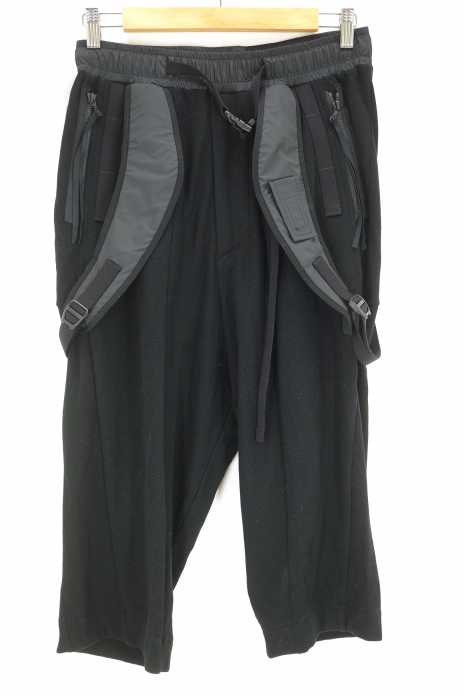 JULIUS （ユリウス） 【SPLCPA期】SUSPENDER CROPPED BAGGY PANTS　サスペンダークロップドバギーパンツ メンズ パンツ