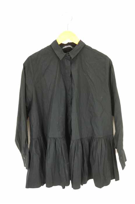 ZARA WOMAN (ザラ ウーマン) プリーツワイドシルエットシャツワンピース レディース ワンピース