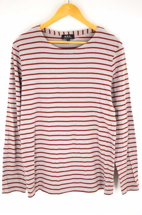 A.P.C. （アーペーセー） ボートネックボーダーカットソー メンズ トップス