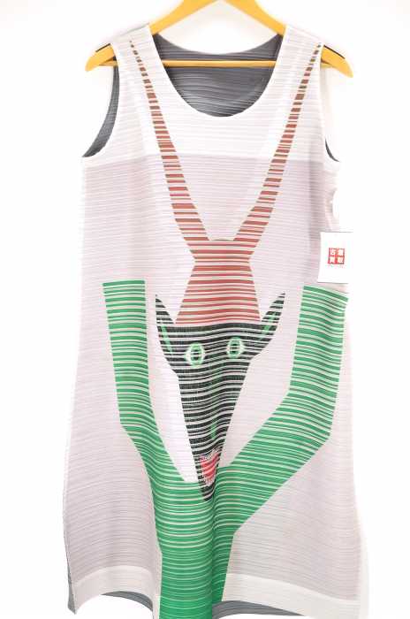 Kazumasa NAGAI PLEATS PLEASE ISSEY MIYAKE（カズマサナガイ プリーツプリーズイッセイミヤケ） LIFE BOUNCE animal green レディース ワンピース