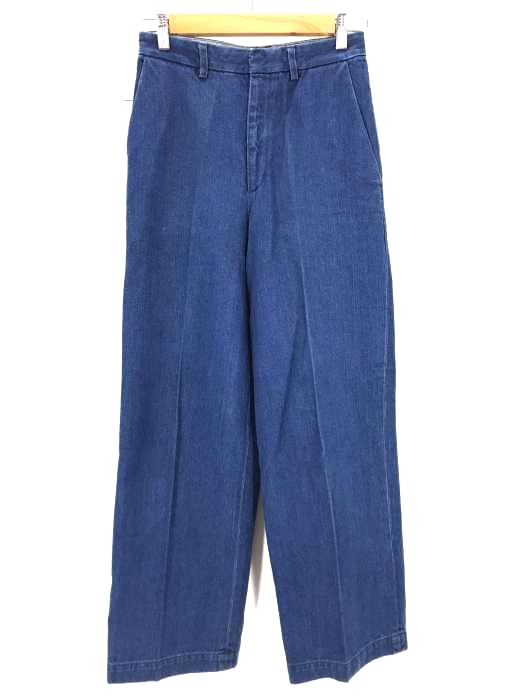 Steven Alan（スティーブンアラン） COTTON DENIM WIDE TROUSERS COBALT レディース パンツ
