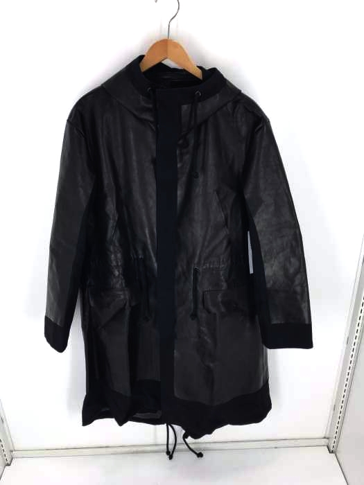 UNDERCOVER（アンダーカバー） レザー切り替えフーデッドコート メンズ アウター