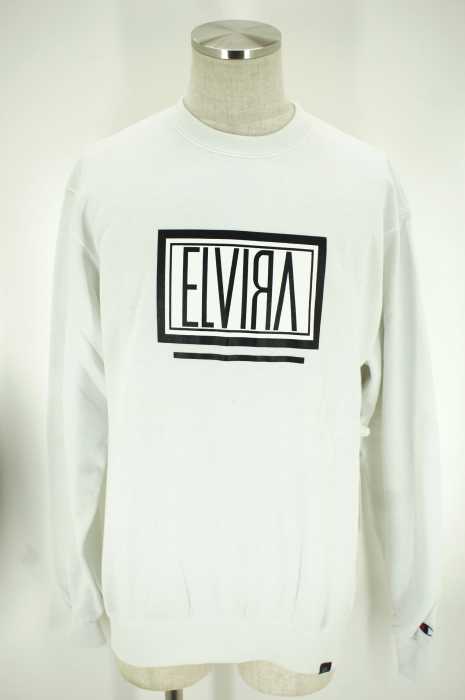 ELVIRA × Champion （エルヴィラ×チャンピオン） プリントスウェットプルオーバー メンズ トップス