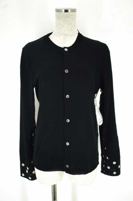 BLACK COMME des GARCONS (ブラックコムデギャルソン) AD2014 ドット切替カーディガン レディース トップス