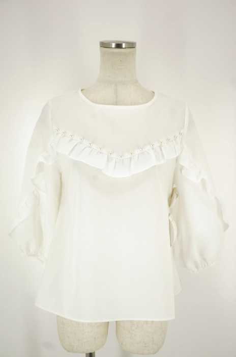 tocco closet (トッコクローゼット) フリル パール レディース トップス