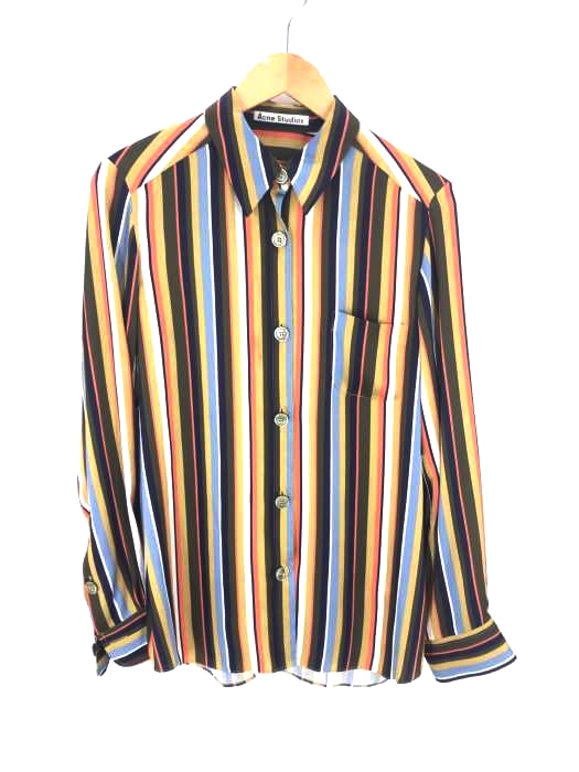ACNE STUDIOS（アクネストゥディオズ） Buse striped satin shirt レディース トップス
