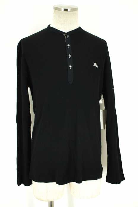 BURBERRY BLACK LABEL (バーバリーブラックレーベル) ヘンリーネックリブカットソー メンズ トップス