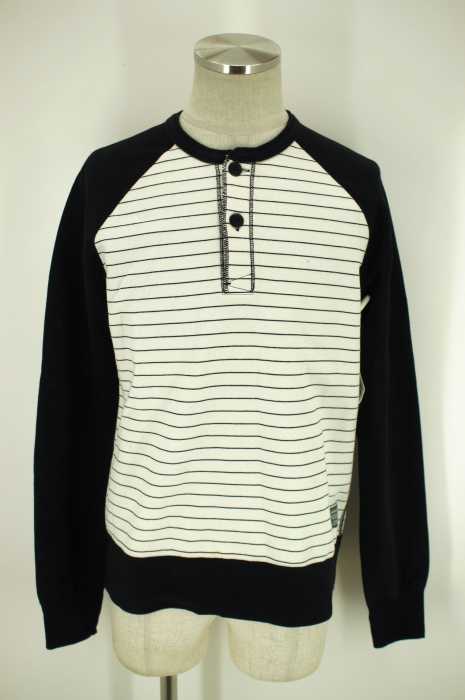 REIGNING CHAMP （） ボーダーヘンリーネックスウェット メンズ トップス