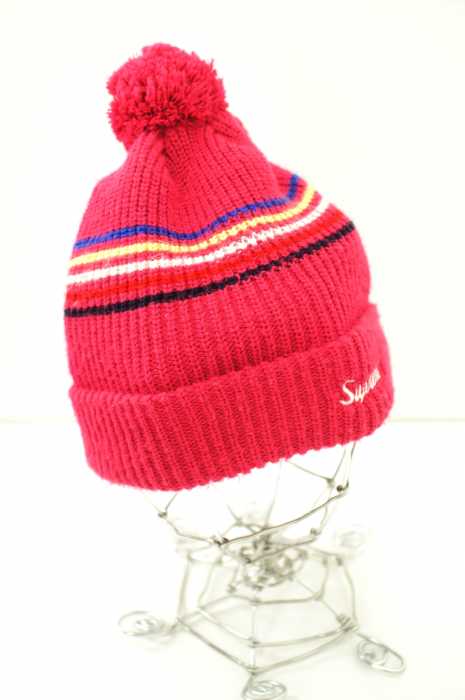 Supreme （シュプリーム） 5 Stripe Beanie ボンボン付き メンズ 帽子