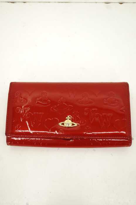 Vivienne Westwood (ヴィヴィアンウエストウッド) オーブロゴエナメル長財布 レディース 財布・ケース