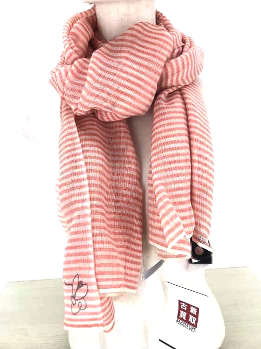 USED古着（ユーズドフルギ） カシミヤ シルク ストライプ柄ストール レディース ファッション雑貨