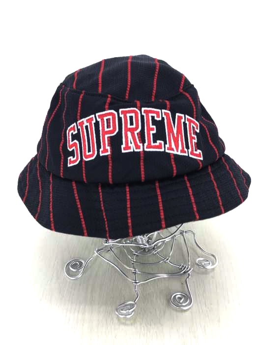 Supreme（シュプリーム） Stripe Mesh Crusher メンズ 帽子