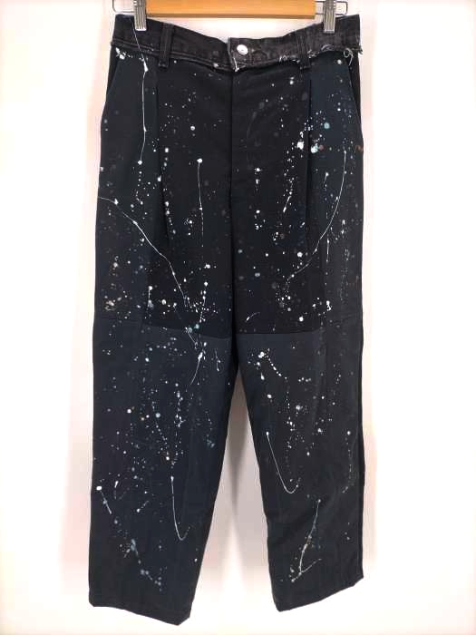 MAISON SPECIAL（メゾンスペシャル） 20SS サスティナブルリメイクウエストデニムミックスワイドテーパードペイントワークパンツ メンズ パンツ
