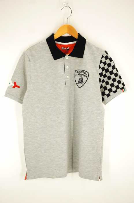 AUTOMOBILI LAMBORGHINI(オートモービルランボルギーニ) 袖切替刺繍ポロシャツ メンズ トップス